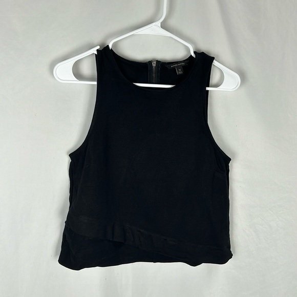 Banana Republic Black Crossover Tulip Hem Tank -Size X-Small - Picture 1 of 7